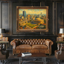 Congo Brazzaville Cityscape Poster