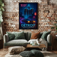 Detroit Motor City Recharged Wall Art Print PosterGoat
