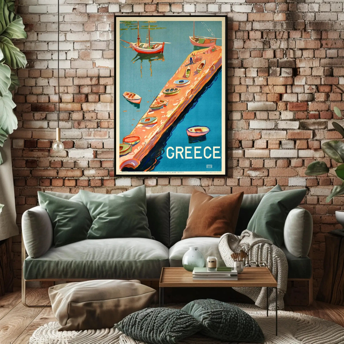 Greece Aegean Island Jetty Poster