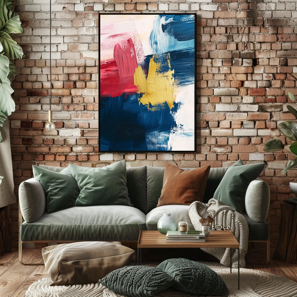 Modern Abstract Layered Color Field Composition Poster