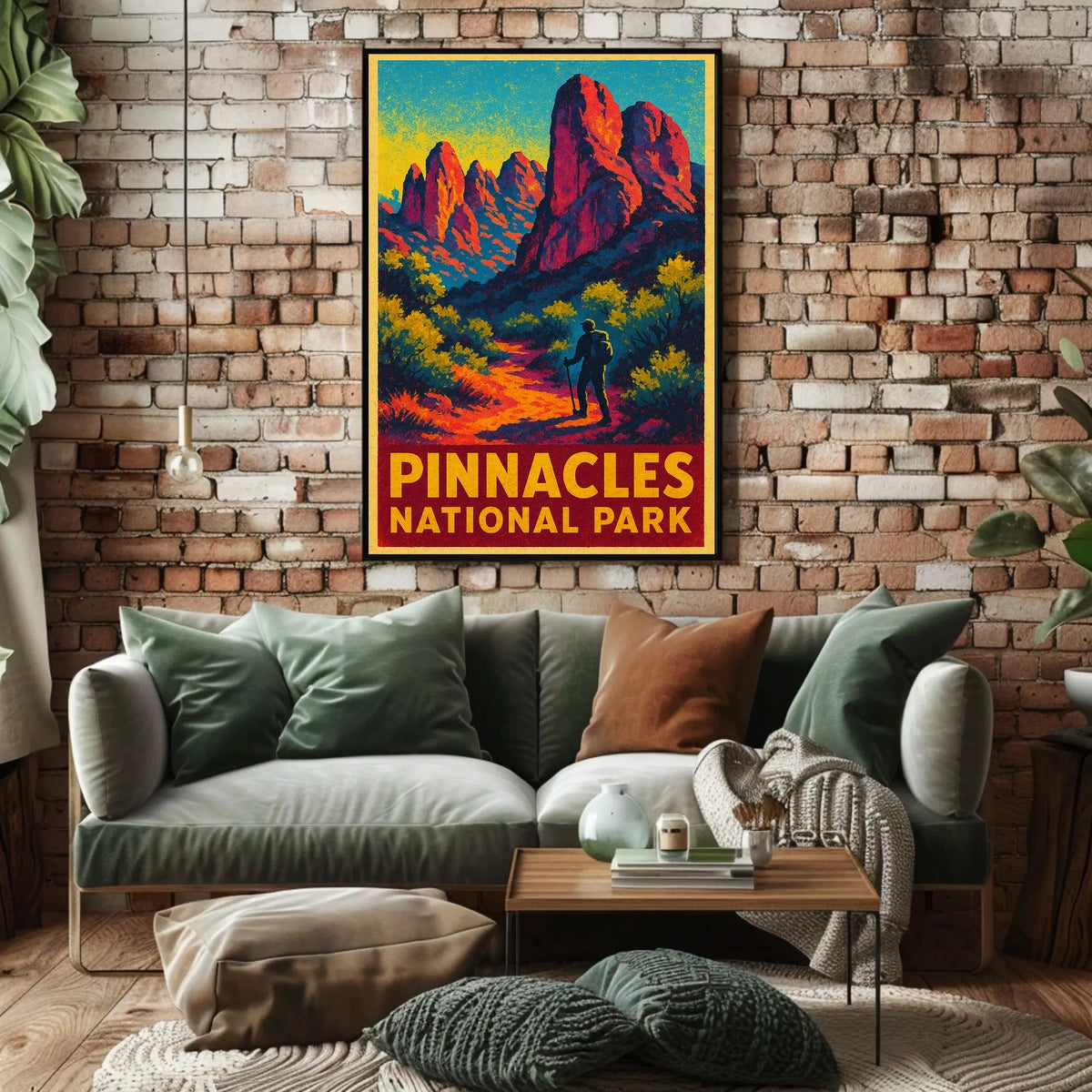 Pinnacles National Park Vintage Adventure Poster