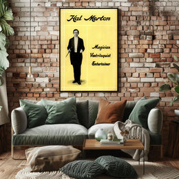 Hal Merton Vintage Magic and Ventriloquism Cultural Poster