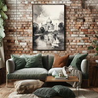 Majestic Reflections Of The Taj Mahal Poster