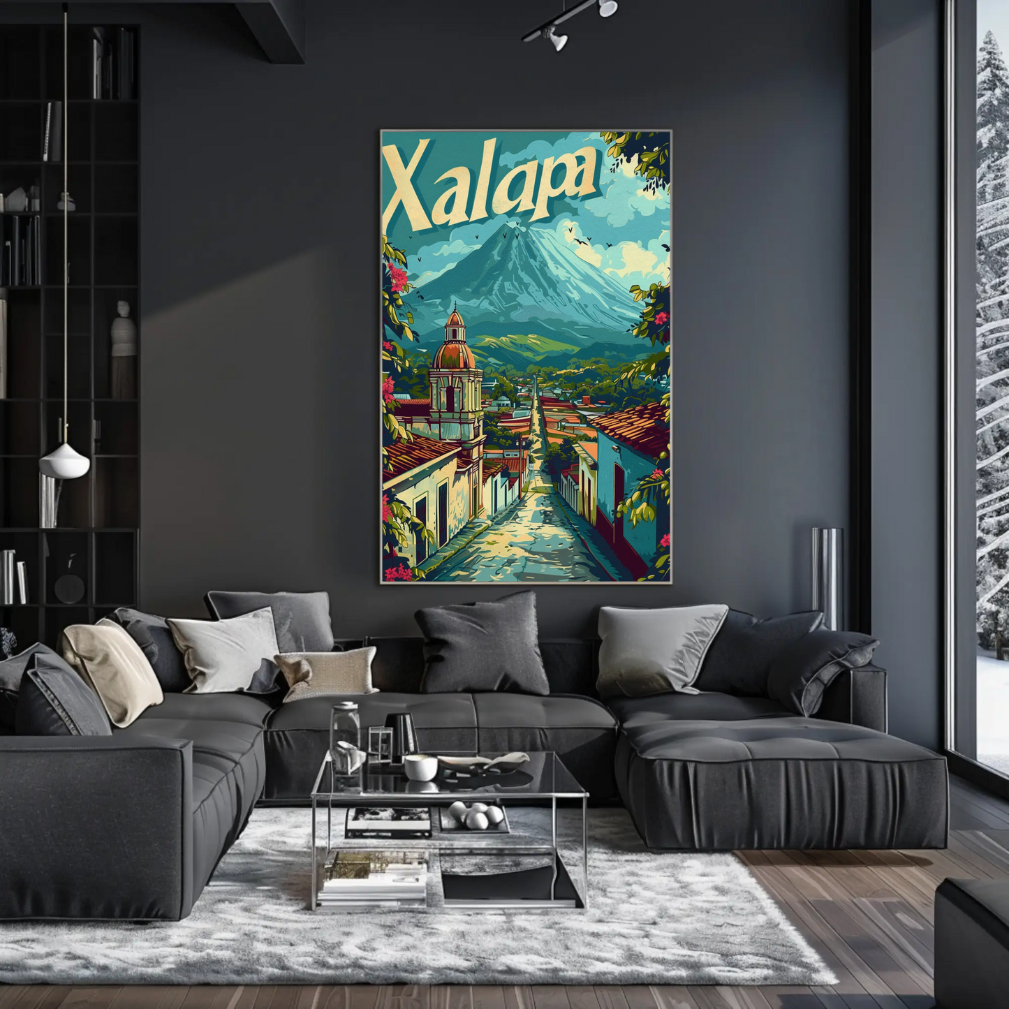 Xalapa Mexico Volcano Colonial Town View Travel Poster Travel Poster