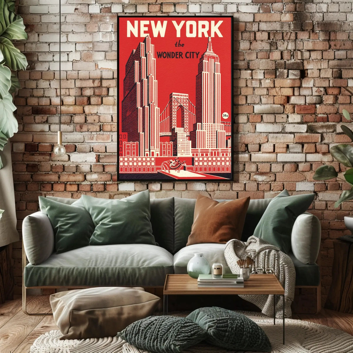New York City Architecture Poster Vintage Wall Art For NYC