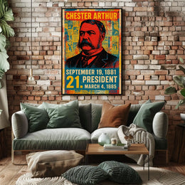 Chester A. Arthur 21st President of the United States Street Art Mashup Poster