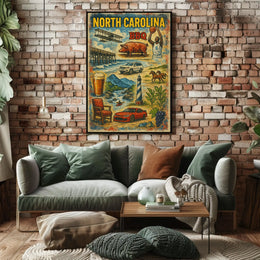 North Carolina Highlights Poster