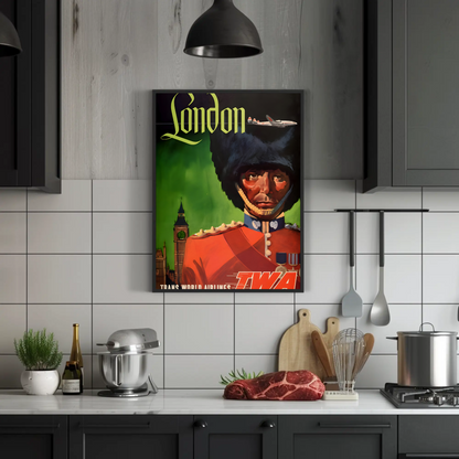London Trans World Airlines Vintage Poster