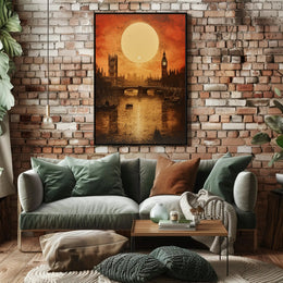 Sunset Over London Poster