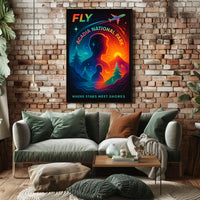 Fly to Acadia National Park Poster