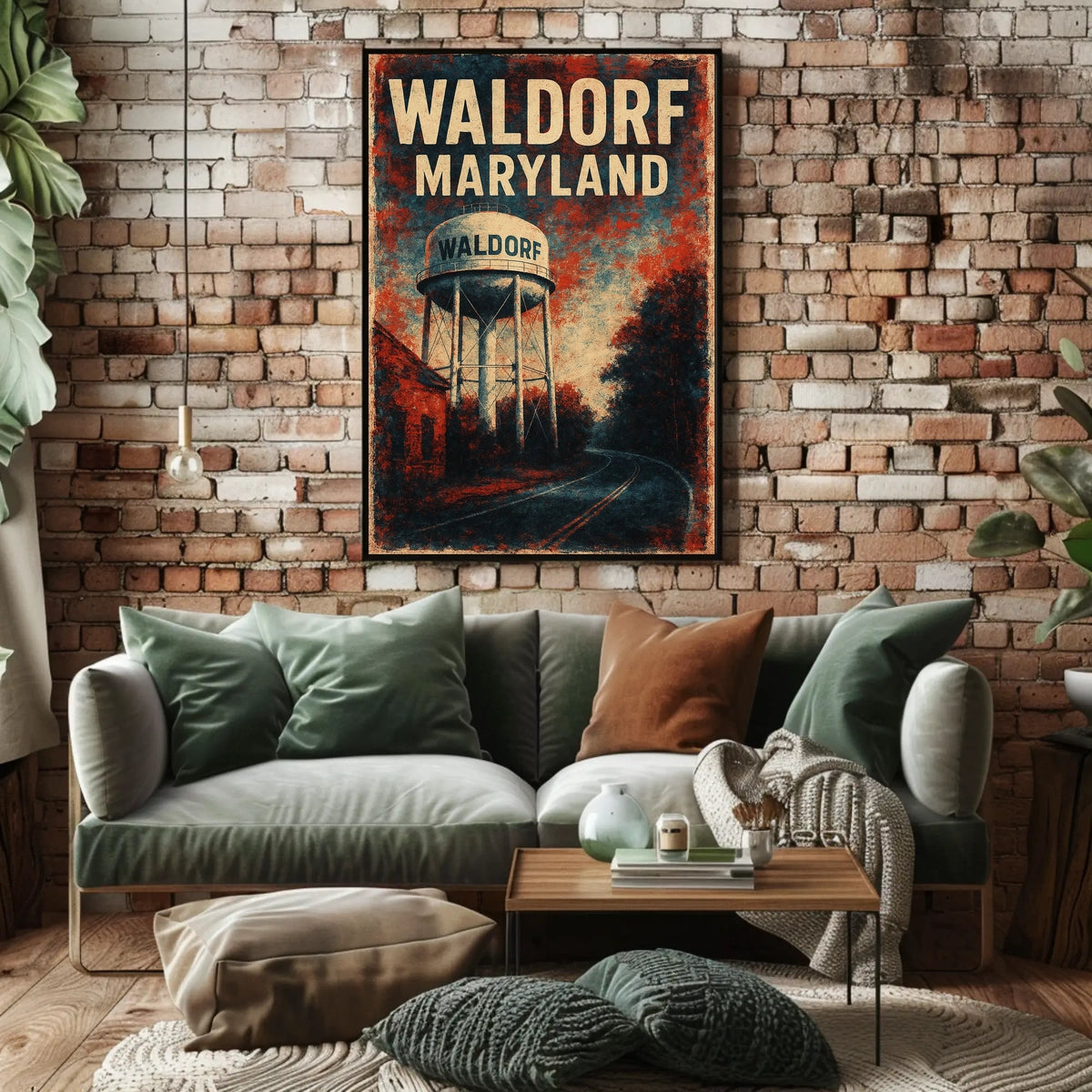 Waldorf Maryland Scenic Map Style Poster