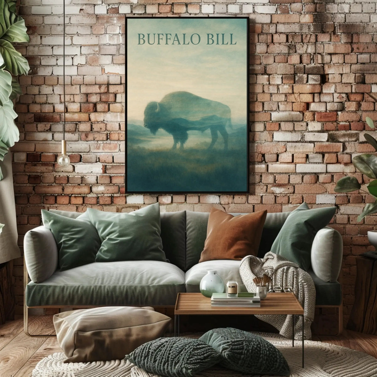 Buffalo Bill Bison Landscape Cultural or Heritage Poster