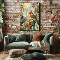 Cardinal In Winter Wonderland Poster