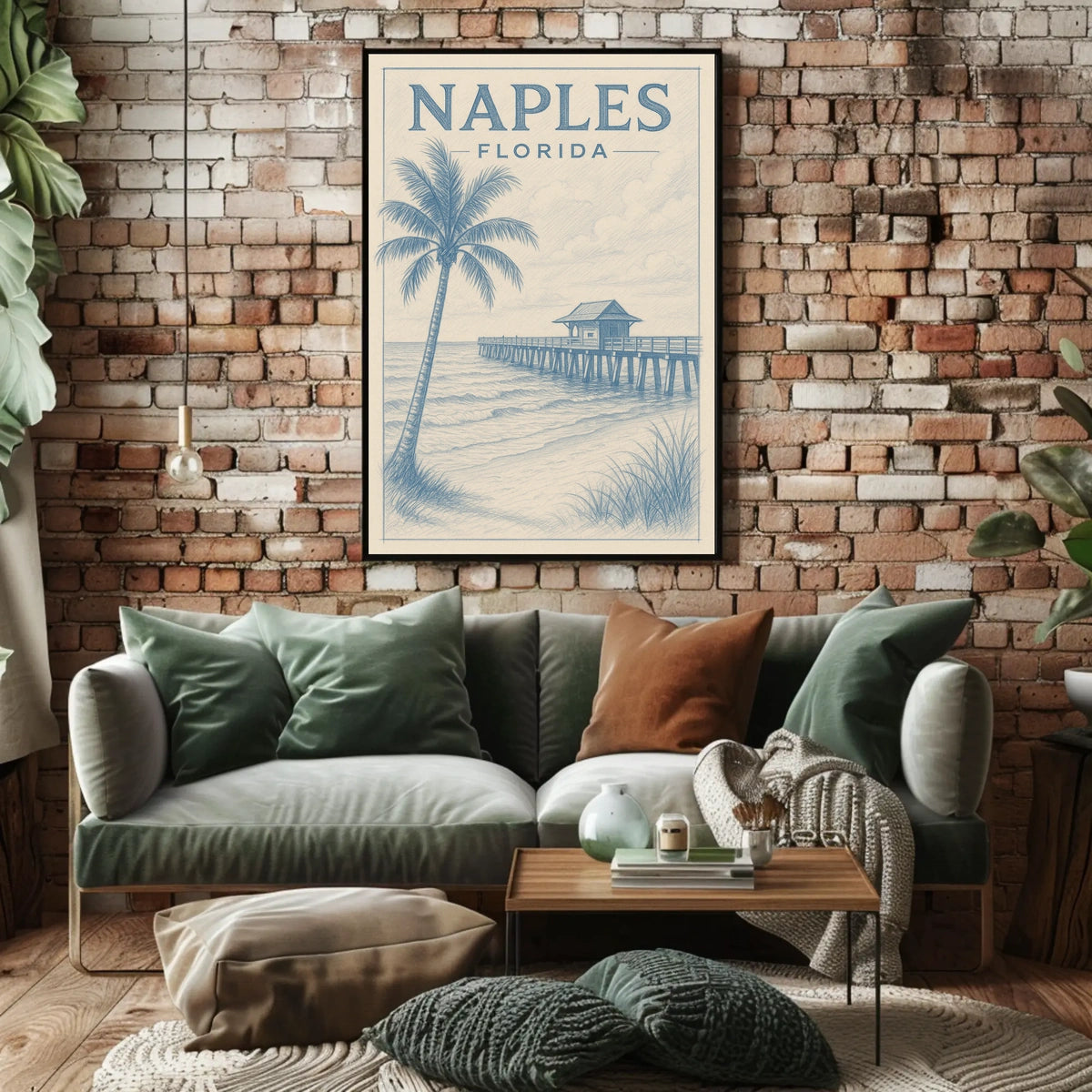 Naples Florida Coastal Serenity Poster Wall Art 18x24