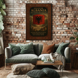 Albania's Cultural Heritage Vintage Travel Poster
