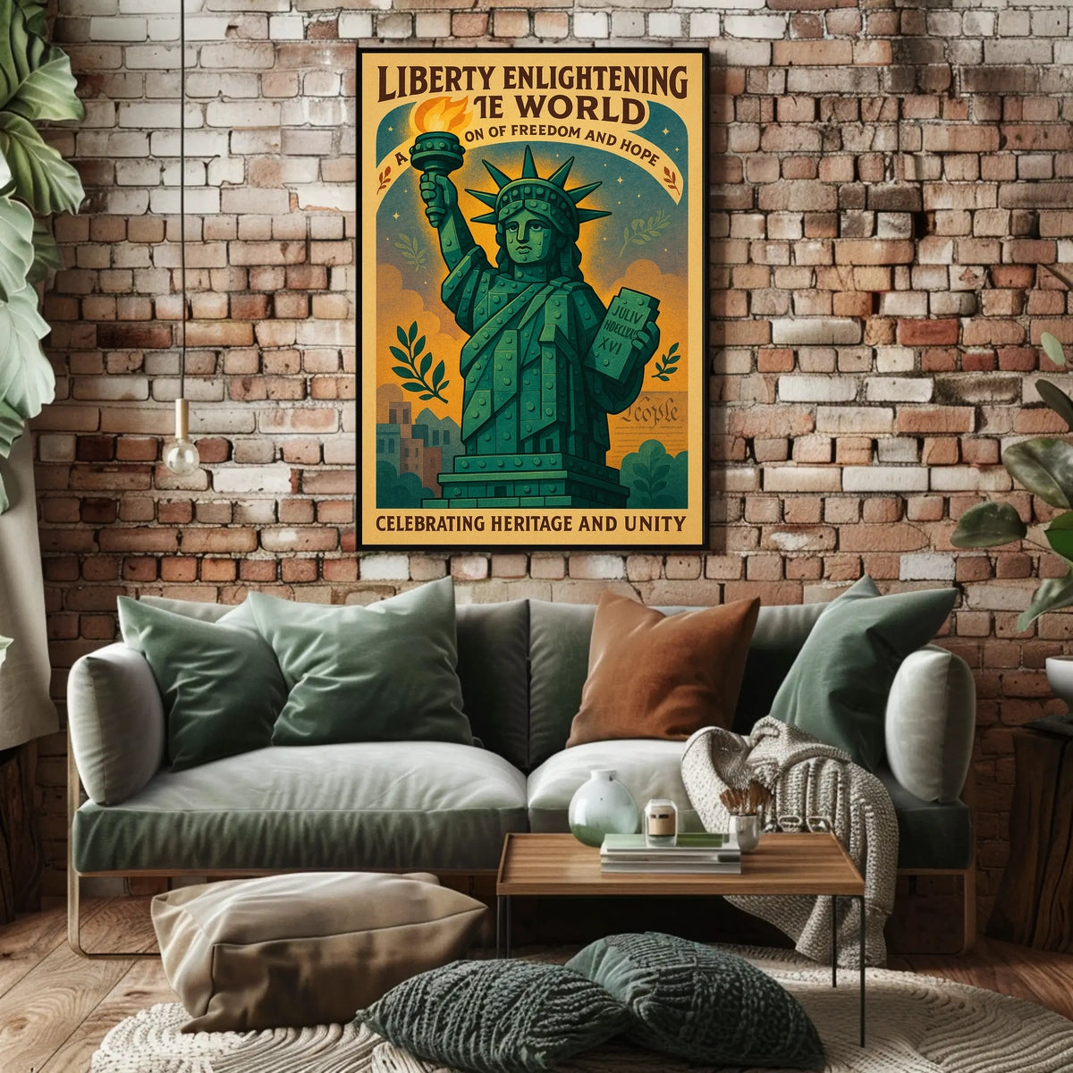 Statue of Liberty Vintage Patriotic Poster Art