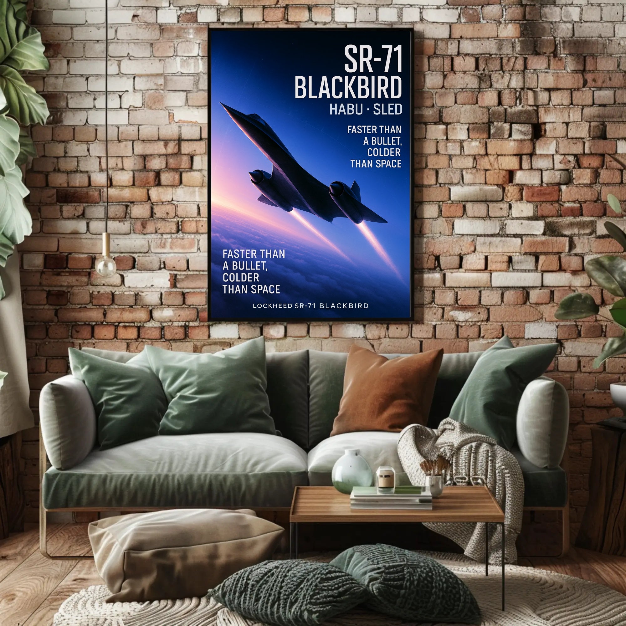 Lockheed SR-71 Blackbird Habu Sled Poster PosterGoat