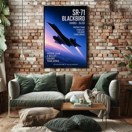 Lockheed SR-71 Blackbird Habu Sled Poster PosterGoat