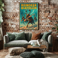 Reindeer Biathlon Poster
