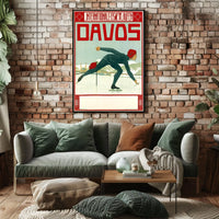 Davos Ice Skating Event Poster