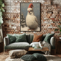 Festive Bird In Winter Wonderland Poster
