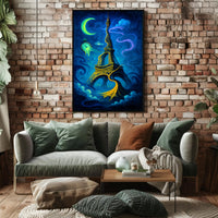Surreal Parisian Dreamscape Poster PosterGoat