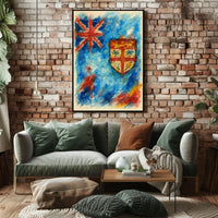 Vibrant Watercolor Flag Poster