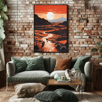 Vivid Desert Sunrise Travel Poster