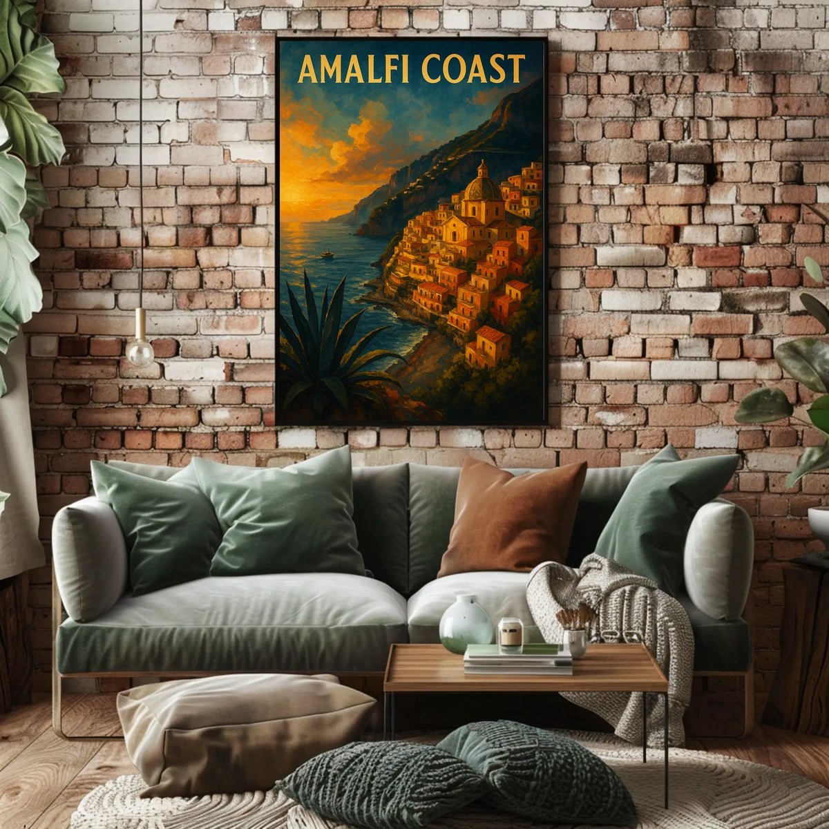 Amalfi Coast Serene Sunset Poster