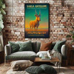 Saiga Antelope A Living Relic Poster
