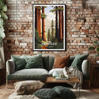 Redwood National Park Scenic Poster Wall Art