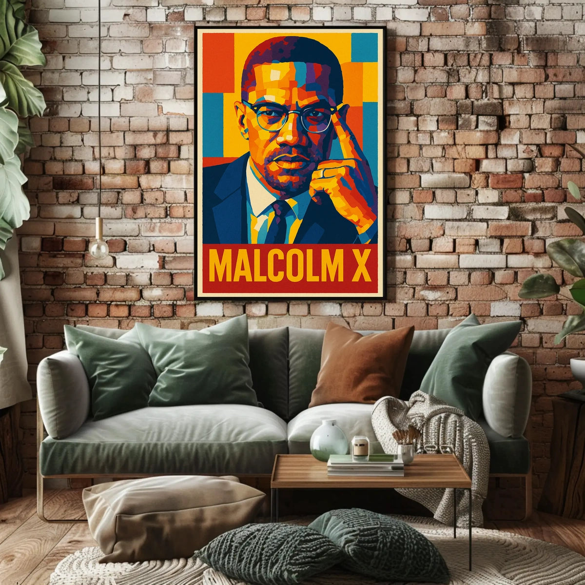 Malcolm X Iconic Portrait Poster