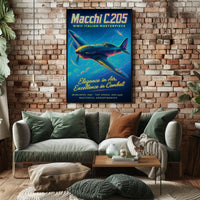 Macchi C.205 WWII Italian Masterpiece Poster