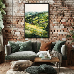Ukraine Carpathian Mountains Countryside View Poster