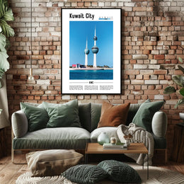 Kuwait City's Vibrant Urban Oasis Art Poster PosterGoat