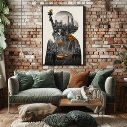 Urban Silhouette New York City Poster