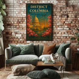 District of Columbia Poster History Meets Modernity Decor