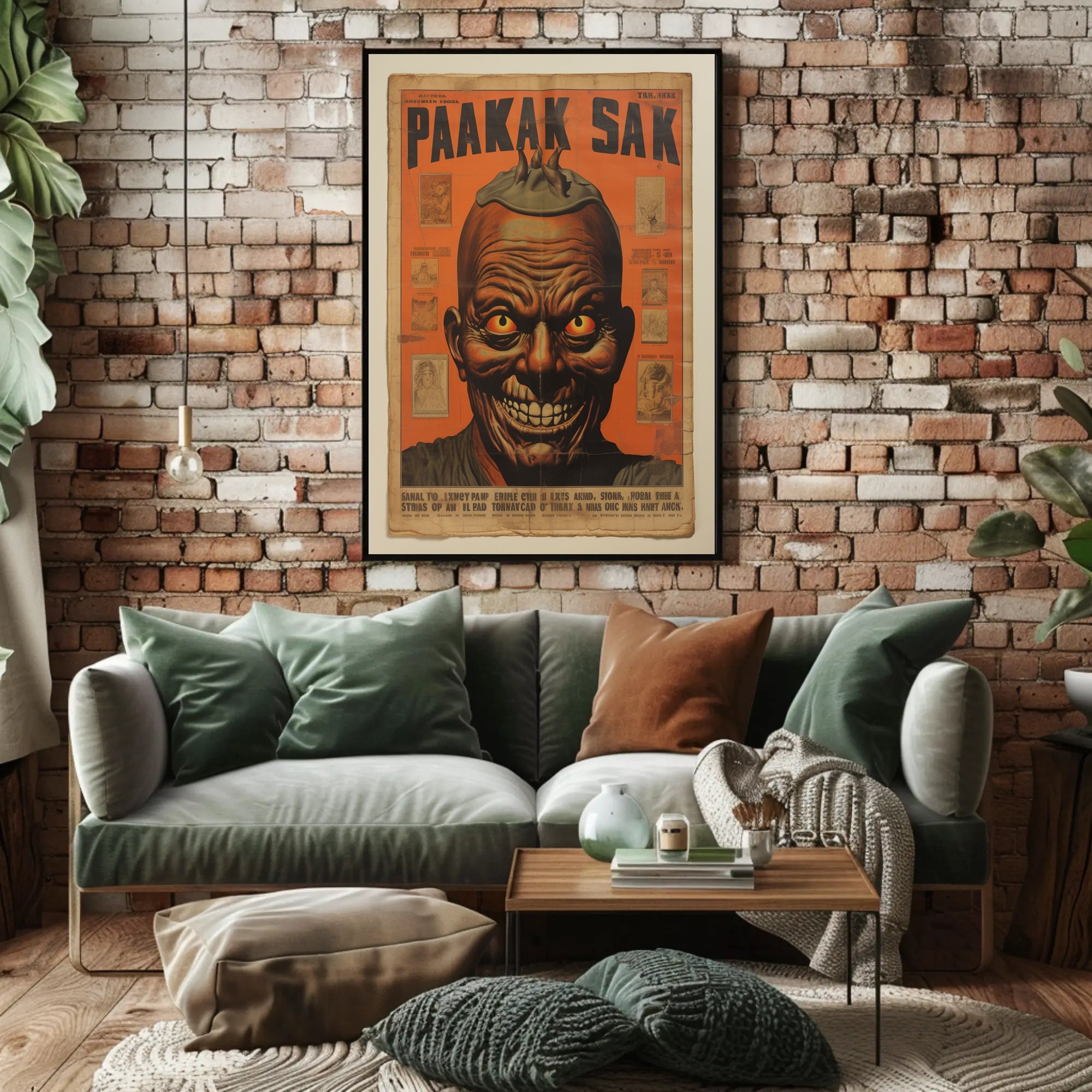 Paakak Sak Vintage Horror Vintage Poster