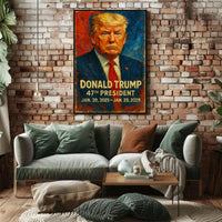 Trump Patriotic Visionary Statesman Poster