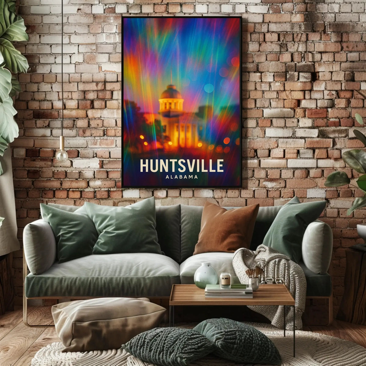 Huntsville Alabama Cityscape Wanderlust Minimalist Poster