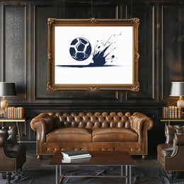 Dynamic Soccer Ball Splash Art Poster