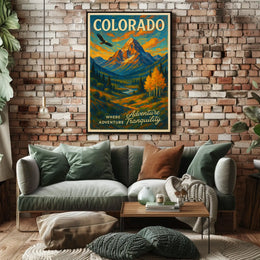 Colorado Where Adventure Meets Tranquility Description Discover the breathtaking Poster