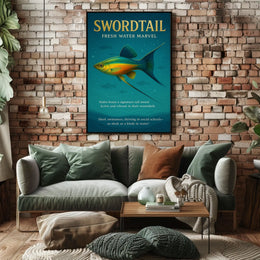 Swordtail Fresh Water Marvel Poster