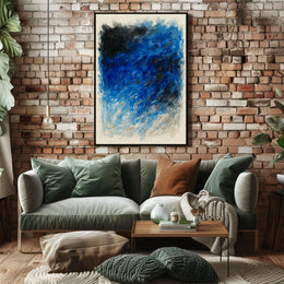 Abstract Blue Swirl Abstract Poster