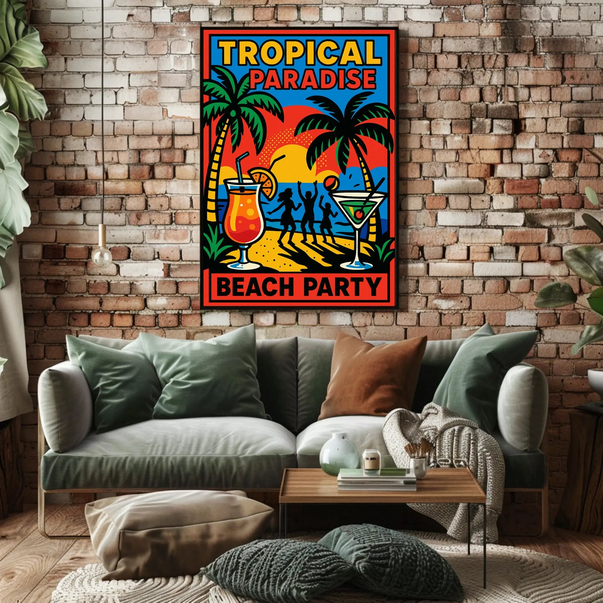 Tropical Paradise Beach Party Poster