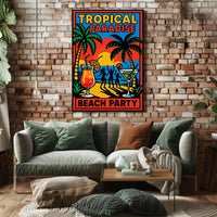 Tropical Paradise Beach Party Poster