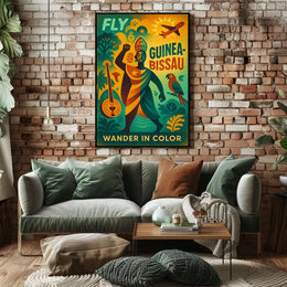 Guinea-Bissau Cultural Pride Retro Travel Poster PosterGoat