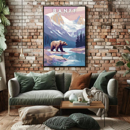 Banff Wilderness Adventure Vintage Travel Poster