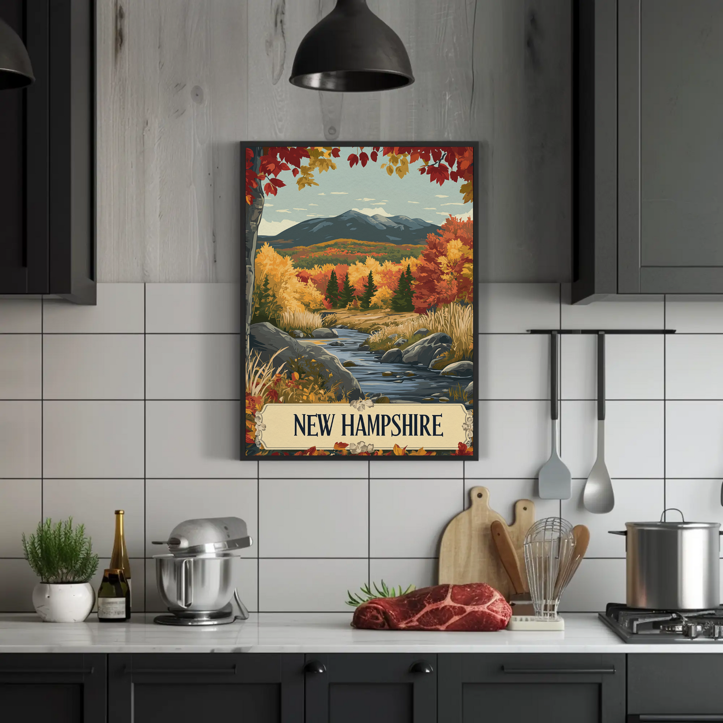 New Hampshire Vintage Poster