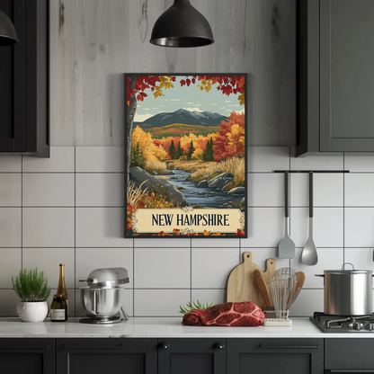 New Hampshire Vintage Poster